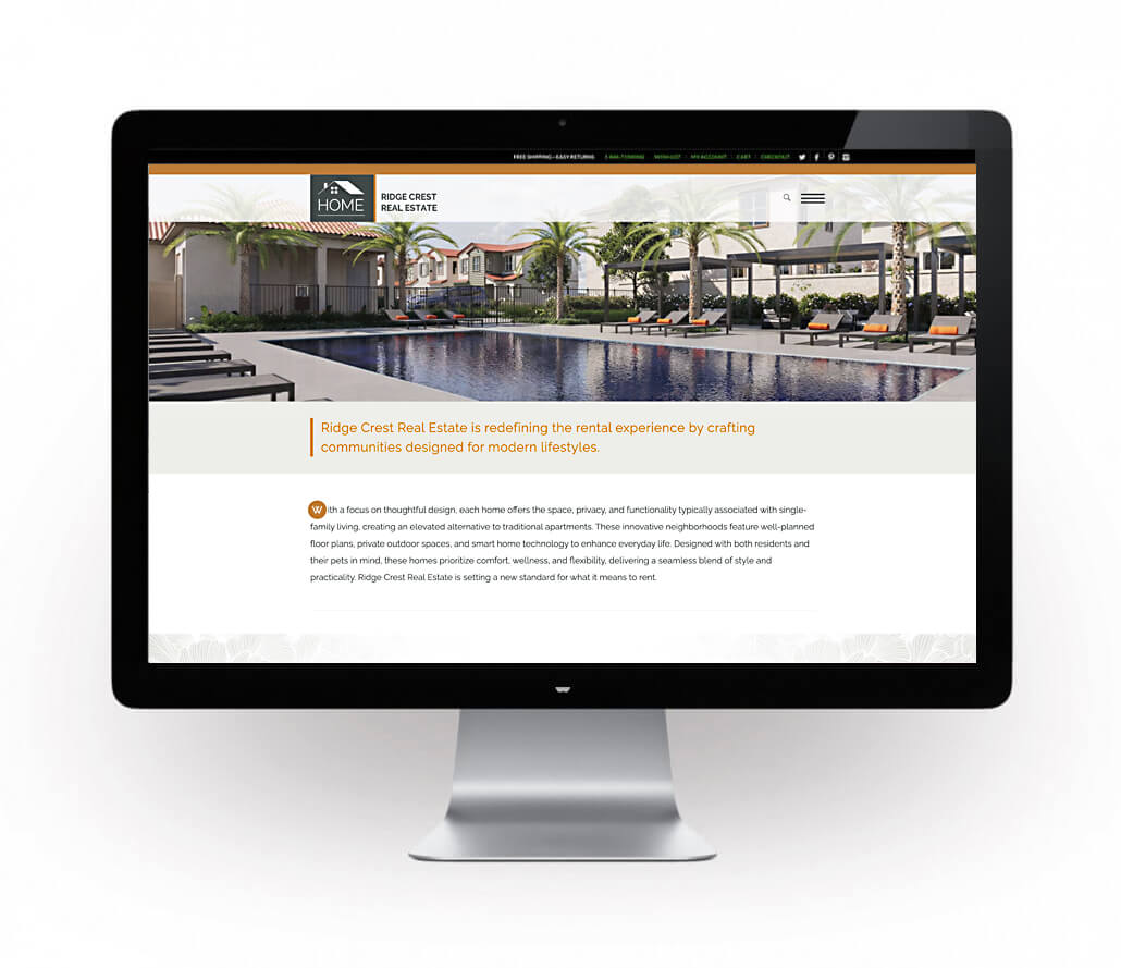 Ridge crest real estate website
